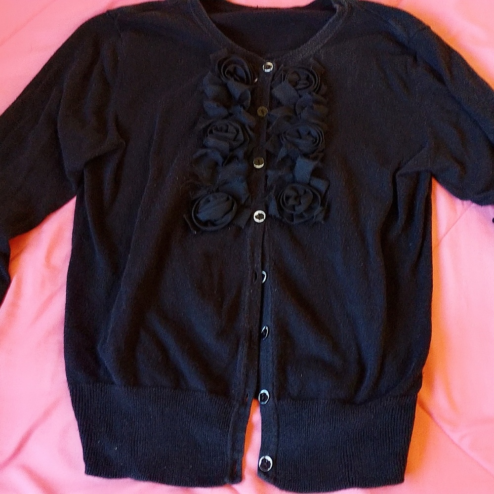 Black rose cardigan